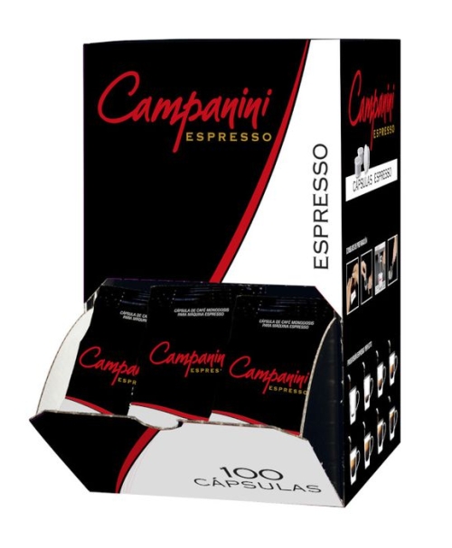 CAPSULAS CAFE CAMPANINI NATURAL 100 U.